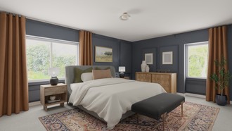 Eclectic, Bohemian, Midcentury Modern Bedroom by Havenly Interior Designer Kylie