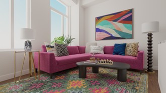 Eclectic Living Room by Havenly Interior Designer Leah