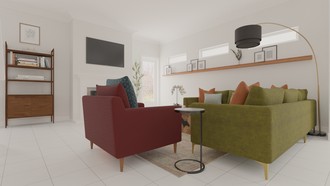 Bohemian, Transitional Living Room by Havenly Interior Designer Loren