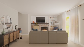 Bohemian, Transitional Living Room by Havenly Interior Designer Estefania