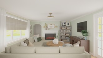 Modern, Bohemian, Coastal, Transitional, Scandinavian Living Room by Havenly Interior Designer Sandra