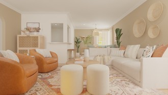Bohemian Living Room by Havenly Interior Designer Kiaritza