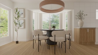 Transitional Dining Room by Havenly Interior Designer Loren