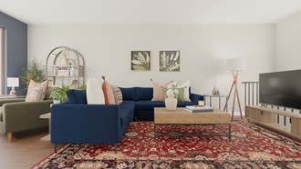 Contemporary, Traditional, Midcentury Modern Living Room by Havenly Interior Designer Dulce