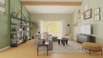 Transitional Living Room by Havenly Interior Designer Valeria