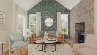 Eclectic Living Room by Havenly Interior Designer Julia