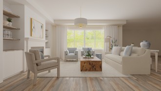 Classic, Coastal, Transitional Living Room by Havenly Interior Designer Amanda
