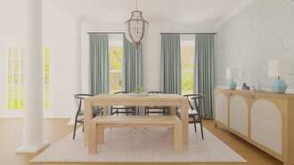 Contemporary, Coastal, Glam Dining Room by Havenly Interior Designer Hannah
