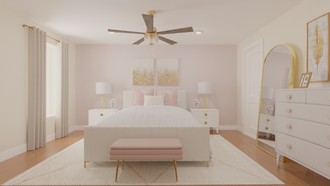 Glam, Preppy Bedroom by Havenly Interior Designer Rachel