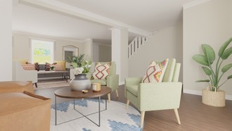 Classic, Bohemian Living Room by Havenly Interior Designer Natalia