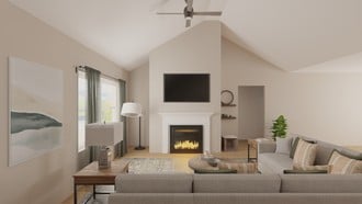 Bohemian, Midcentury Modern Living Room by Havenly Interior Designer Jack