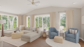 Modern, Coastal Living Room by Havenly Interior Designer Jessica