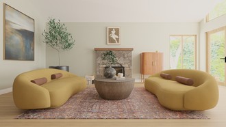 Transitional, Library, Vintage, Global Living Room by Havenly Interior Designer Loren