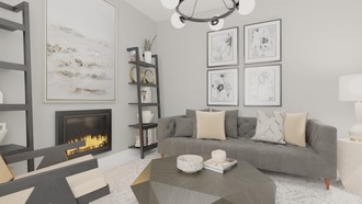 Modern, Glam, Transitional Living Room by Havenly Interior Designer Jessica
