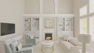 Classic, Vintage, Preppy Living Room by Havenly Interior Designer Mikaela