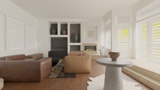Modern, Industrial, Transitional Living Room by Havenly Interior Designer Yarin