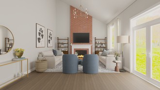 Classic, Transitional Living Room by Havenly Interior Designer Maria