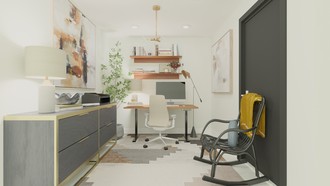Modern, Bohemian, Midcentury Modern, Minimal, Classic Contemporary Office by Havenly Interior Designer Kayla