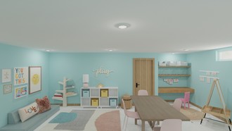 Modern, Eclectic Playroom by Havenly Interior Designer Simrin