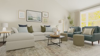 Classic, Transitional Living Room by Havenly Interior Designer Tanner