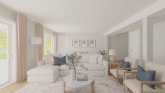 Coastal, Transitional Living Room by Havenly Interior Designer Mikaela