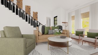 Bohemian, Midcentury Modern Living Room by Havenly Interior Designer Danielle