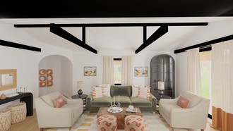 Modern, Bohemian, Global Living Room by Havenly Interior Designer Simrin