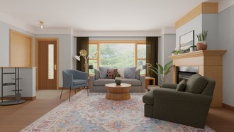 Midcentury Modern, Scandinavian Living Room by Havenly Interior Designer Erin