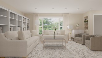 Glam, Transitional Living Room by Havenly Interior Designer Adina