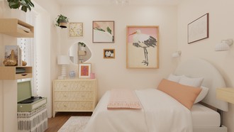 Bohemian, Midcentury Modern, Preppy Bedroom by Havenly Interior Designer Candice