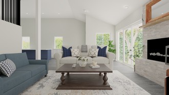 Rustic, Transitional Living Room by Havenly Interior Designer Rachel