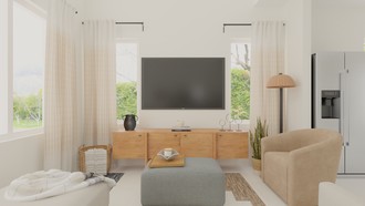 Contemporary, Modern, Farmhouse Living Room by Havenly Interior Designer Sarah
