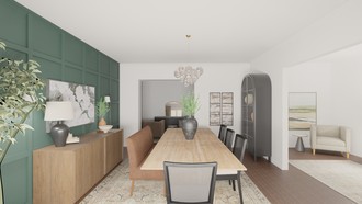 Modern, Transitional Dining Room by Havenly Interior Designer Simrin