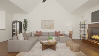 Transitional Living Room by Havenly Interior Designer Kiaritza