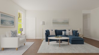 Contemporary, Coastal Living Room by Havenly Interior Designer Hannah