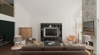 Modern, Transitional, Vintage Living Room by Havenly Interior Designer Simrin