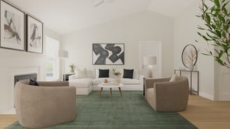 Contemporary, Midcentury Modern, Scandinavian Living Room by Havenly Interior Designer Ailen