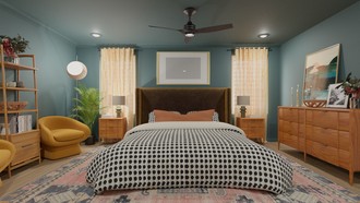 Eclectic, Transitional, Midcentury Modern Bedroom by Havenly Interior Designer Sydney