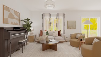 Transitional, Scandinavian, Midcentury Scandi, Organic Modern Living Room by Havenly Interior Designer Gabriela