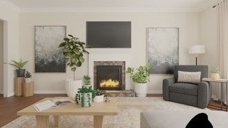 Midcentury Scandi Living Room by Havenly Interior Designer Stephanie