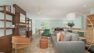 Eclectic, Midcentury Modern, Midcentury Scandi, Artful Eclectic Living Room by Havenly Interior Designer Simrin