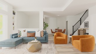 Modern, Eclectic, Rustic Living Room by Havenly Interior Designer Jasmine