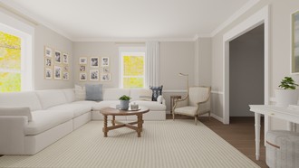 Classic, Coastal Living Room by Havenly Interior Designer Sam