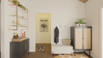 Bohemian, Vintage, Midcentury Modern, California Cool, Modern Cottage Dining Room by Havenly Interior Designer Kryket