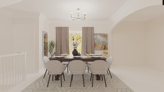 Contemporary, Modern, Glam, Contemporary Luxe, Warm Transitional Dining Room by Havenly Interior Designer Jasmine