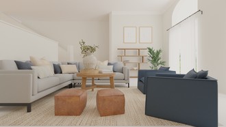 California Cool, Warm Transitional Living Room by Havenly Interior Designer Natalia
