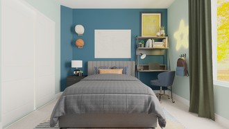 Industrial, Warm Transitional Bedroom by Havenly Interior Designer Estrellita