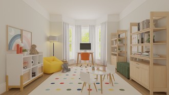 Contemporary, Midcentury Modern, Scandinavian, Midcentury Scandi, Organic Modern Playroom by Havenly Interior Designer Kryket