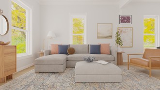 Transitional, Scandinavian Living Room by Havenly Interior Designer Estefania