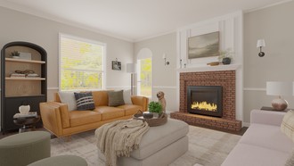 Transitional Living Room by Havenly Interior Designer Estrellita